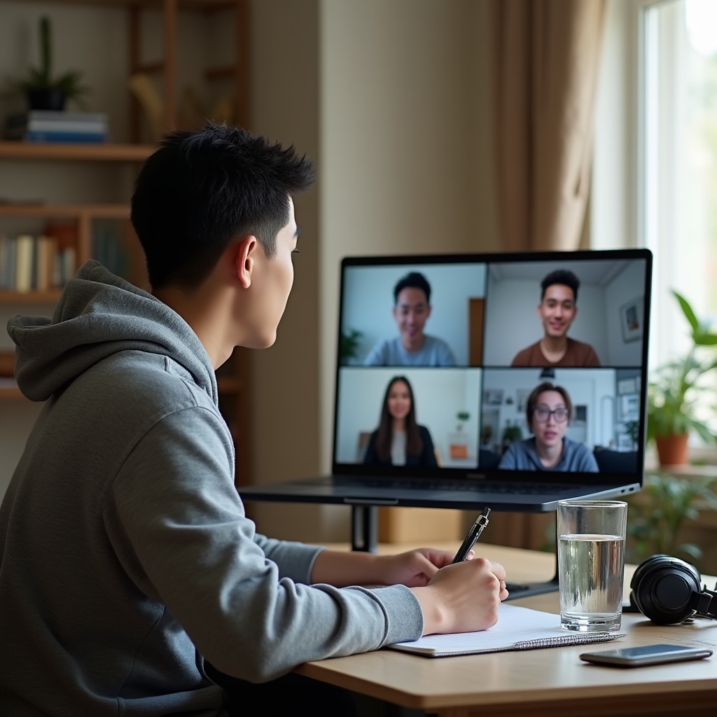 Uczestnicy webinaru Yukane podczas ćwiczenia w parach